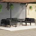 vidaXL 7-tlg. Garten-Lounge-Set mit Kissen Aluminium Anthrazit