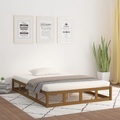 vidaXL Massivholzbett Honigbraun 120x190 cm 4FT Small Double