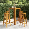 vidaXL 5-tlg. Gartenbar-Set Massivholz Akazie