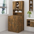 vidaXL, vidaXL Waschmaschinenschrank Räuchereiche Holzwerkstoff