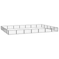 vidaXL 24-tlg. Hundelaufstall Schwarz 100x50cm Stahl Pulverbeschichtet