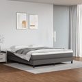 vidaXL Taschenfederkernmatratze Grau 160x200x20 cm Kunstleder