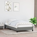 vidaXL Bettgestell Dunkelgrau 90x190 cm Stoff