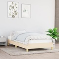 vidaXL Bettgestell Creme 90x200 cm Stoff