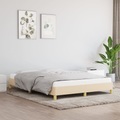 vidaXL Bettgestell Creme 160x200 cm Stoff