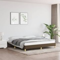 vidaXL Bettgestell Dunkelbraun 180x200 cm Stoff