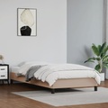 vidaXL Bettgestell Cappuccino-Braun 90x200 cm Kunstleder