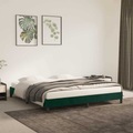 vidaXL Bettgestell Dunkelgrün 180x200 cm Samt