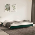 vidaXL Bettgestell Dunkelgrün 200x200 cm Samt