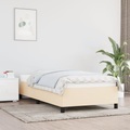 vidaXL Bettgestell Creme 90x190 cm Stoff