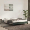 vidaXL Bettgestell Dunkelgrün 140x200 cm Samt