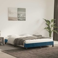 vidaXL Bettgestell Dunkelblau 140x200 cm Samt