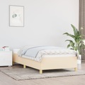 vidaXL Bettgestell Creme 90x190 cm Stoff