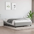 vidaXL Bettgestell Hellgrau 140x190 cm Stoff
