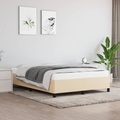vidaXL Bettgestell Creme 140x190 cm Stoff