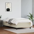 vidaXL Bettgestell Creme 90x190 cm Kunstleder