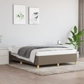 vidaXL Bettgestell Taupe 140x200 cm Stoff