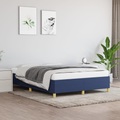 vidaXL Bettgestell Blau 140x200 cm Stoff