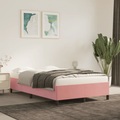 vidaXL Bettgestell Rosa 120x200 cm Samt