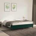 vidaXL Bettgestell Dunkelgrün 180x200 cm Samt