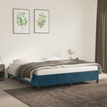 vidaXL Bettgestell Dunkelblau 180x200 cm Samt