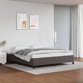 vidaXL Bettgestell Grau 160x200 cm Kunstleder