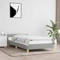 vidaXL Bettgestell mit Kopfteil Hellgrau 100x200 cm Stoff