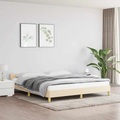 vidaXL Bettgestell mit Kopfteil Creme 180x200 cm Stoff