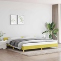 vidaXL Bettgestell mit Kopfteil Grün 200x200 cm Stoff