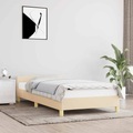 vidaXL Bettgestell mit Kopfteil Creme 80x200 cm Stoff