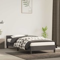 vidaXL Bettgestell mit Kopfteil Dunkelgrau 80x200 cm Samt
