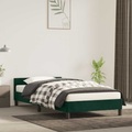 vidaXL Bettgestell mit Kopfteil Dunkelgrün 80x200 cm Samt