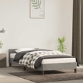 vidaXL Bettgestell mit Kopfteil Hellgrau 90x200 cm Samt