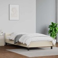 vidaXL Bettgestell mit Kopfteil Creme 90x200 cm Kunstleder