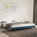 vidaXL Bettgestell mit Kopfteil Dunkelblau 200x200 cm Samt
