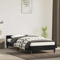 vidaXL Bettgestell mit Kopfteil Schwarz 90x200 cm Samt