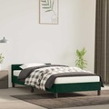 vidaXL Bettgestell mit Kopfteil Dunkelgrün 100x200 cm Samt