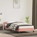 vidaXL Bettgestell mit Kopfteil Rosa 100x200 cm Samt
