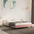 vidaXL Bettgestell mit Kopfteil Rosa 140x190 cm Samt