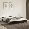 vidaXL Bettgestell mit Kopfteil Schwarz 180x200 cm Samt