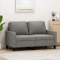 vidaXL 2-Sitzer-Sofa Dunkelgrau 120 cm Stoff