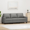 vidaXL 3-Sitzer-Sofa Dunkelgrau 180 cm Stoff