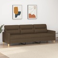 vidaXL 3-Sitzer-Sofa Braun 210 cm Stoff