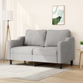 vidaXL 2-Sitzer-Sofa Hellgrau 140 cm Stoff