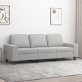 vidaXL 3-Sitzer-Sofa Hellgrau 180 cm Mikrofasergewebe