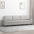vidaXL 3-Sitzer-Sofa Hellgrau 210 cm Mikrofasergewebe