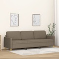 vidaXL 3-Sitzer-Sofa Taupe 210 cm Stoff