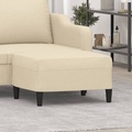 vidaXL Fußhocker Creme 70x55x41 cm Stoff