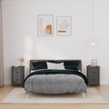 vidaXL Nachttische 2 Stk. Grau 40x35x61,5 cm Massivholz Kiefer
