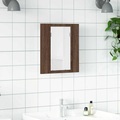 vidaXL LED-Spiegelschrank Braun Eichen-Optik 40x12x45 cm Holzwerkstoff